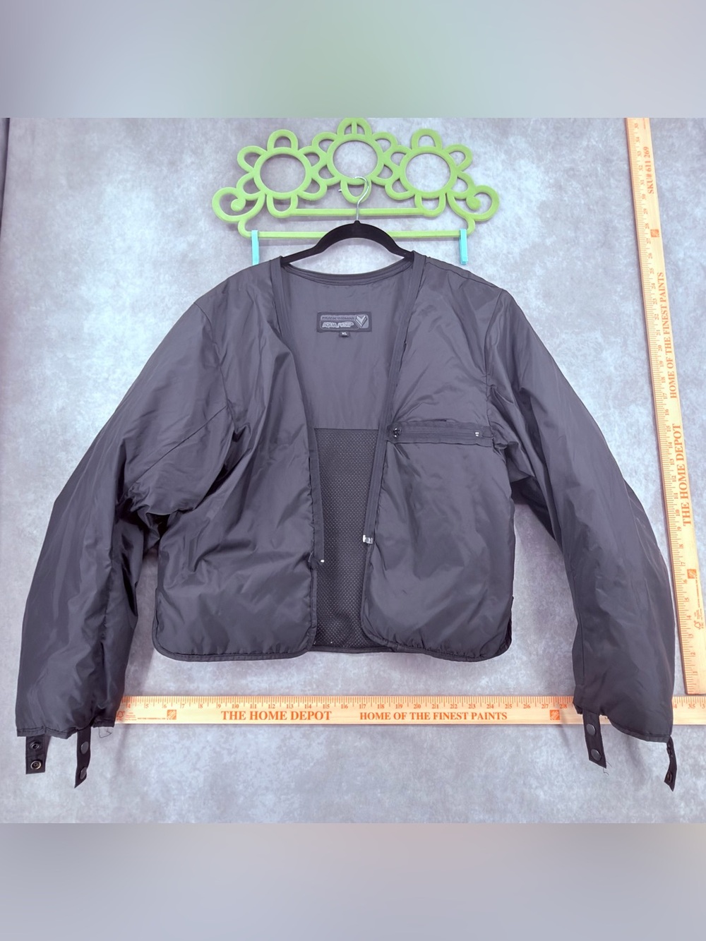Mens motorcycle Jacket liner with Mesh Center and Zip Chest Pocket frank Thomas